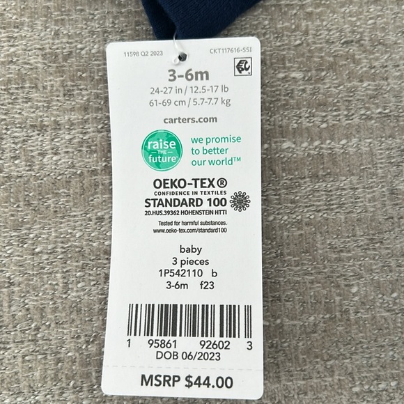 Carters Dinosaur Costume size 3-6 mo. NWT. - Picture 9 of 10